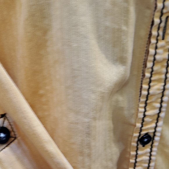 Elelant Roar Mustard Shirt Long sleeve Country Western Biker - Picture 5 of 16